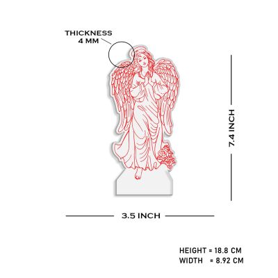 Holy Virgin with Angel Wings Night Lamp with Warm White & USB Cable Christian Gift for Men & Woman